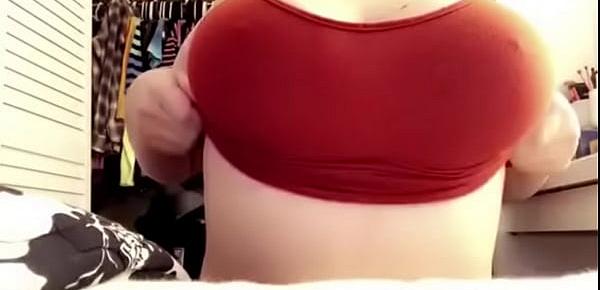  drop beatiful tits in red